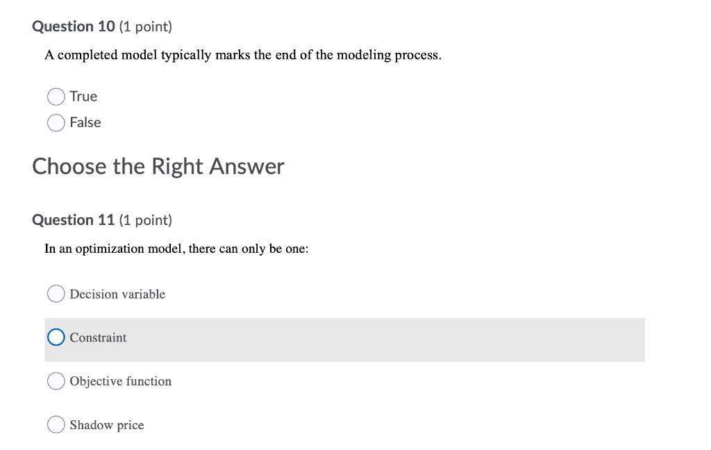 Question 7 (1 point) Modeling is a process where