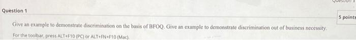 quest Question 1 5 points Give an example to