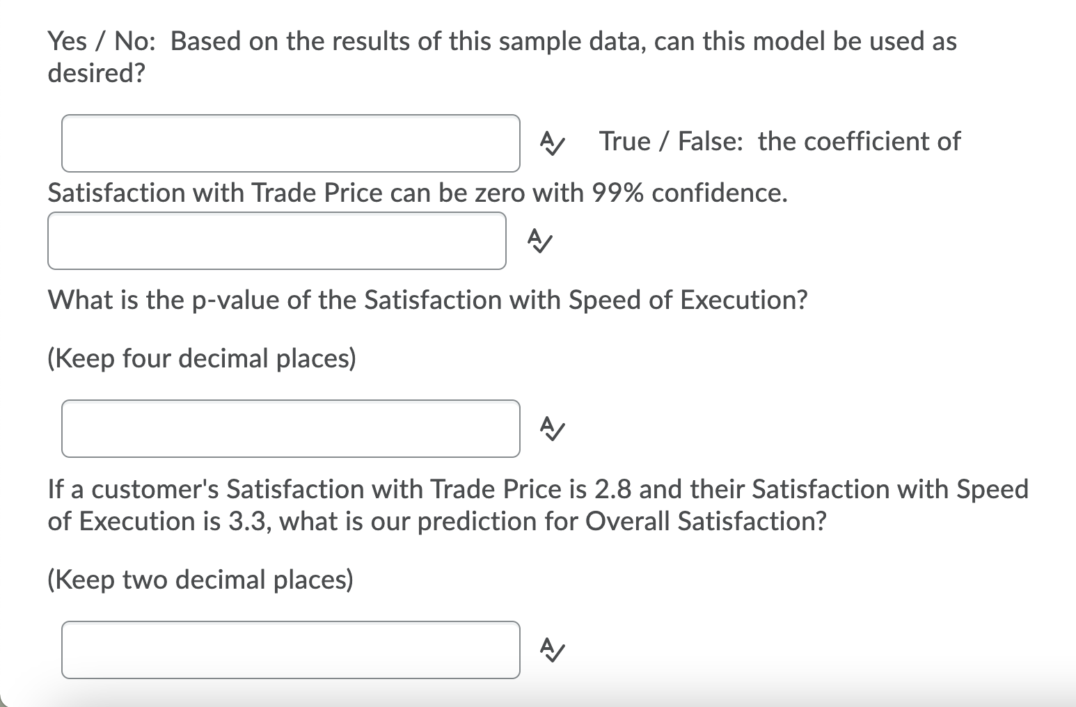B D Overall Satisfaction with Electronic Trades