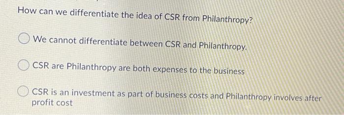 Which statement best reflects the stakeholder