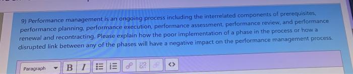 9) Performance management is an ongoing process