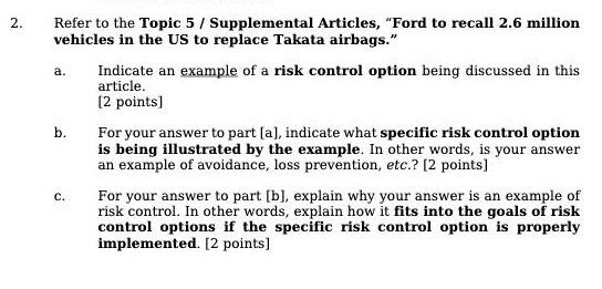 2. a. Refer to the Topic 5 / Supplemental