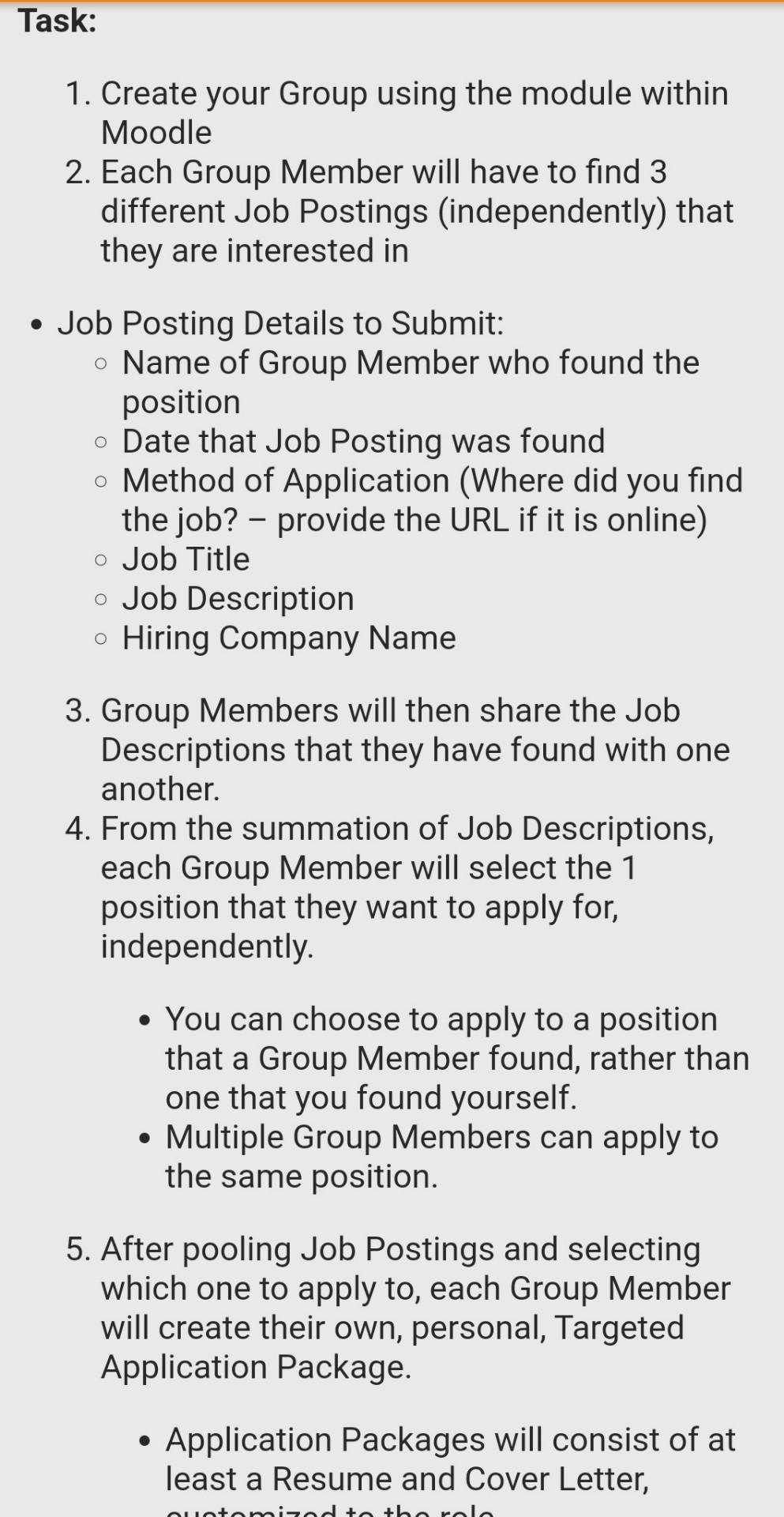Task: 1. Create your Group using the module