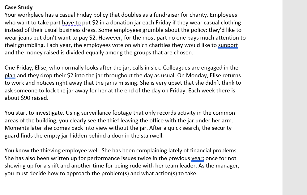 please assist with this question Case Study Your