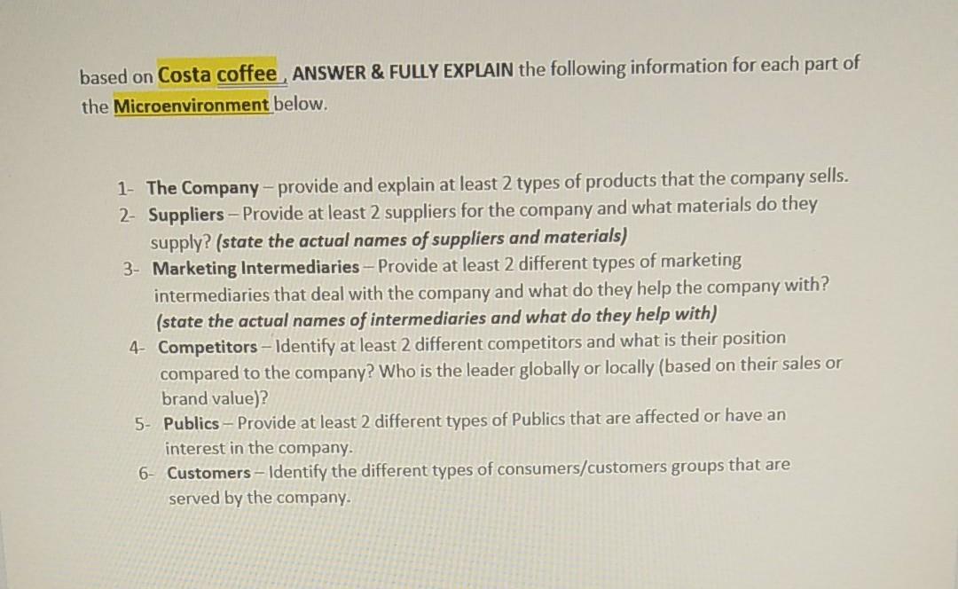 about Costa coffee in Bahrain 8 pages the