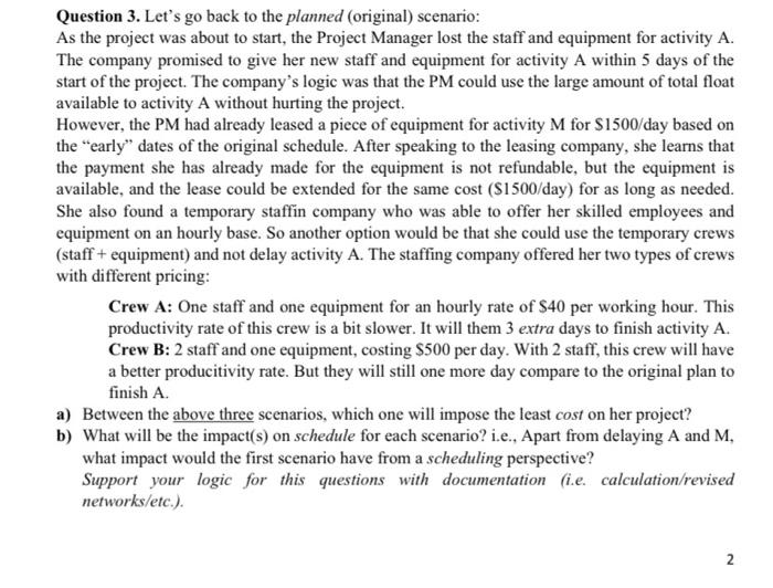 please only answer question 3 a,b Duration