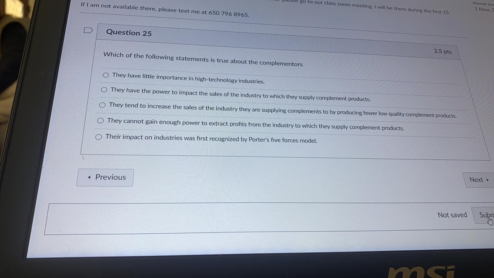 If I am not available there, please text me at