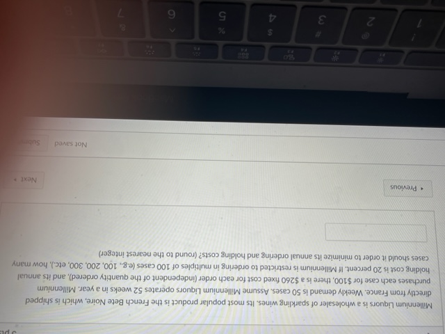 Millennium Liquors is a wholesaler of sparkling