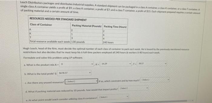 Leach Distributors packages and distributes
