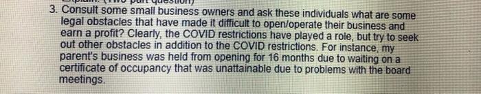 Business law 3. Consult some small business