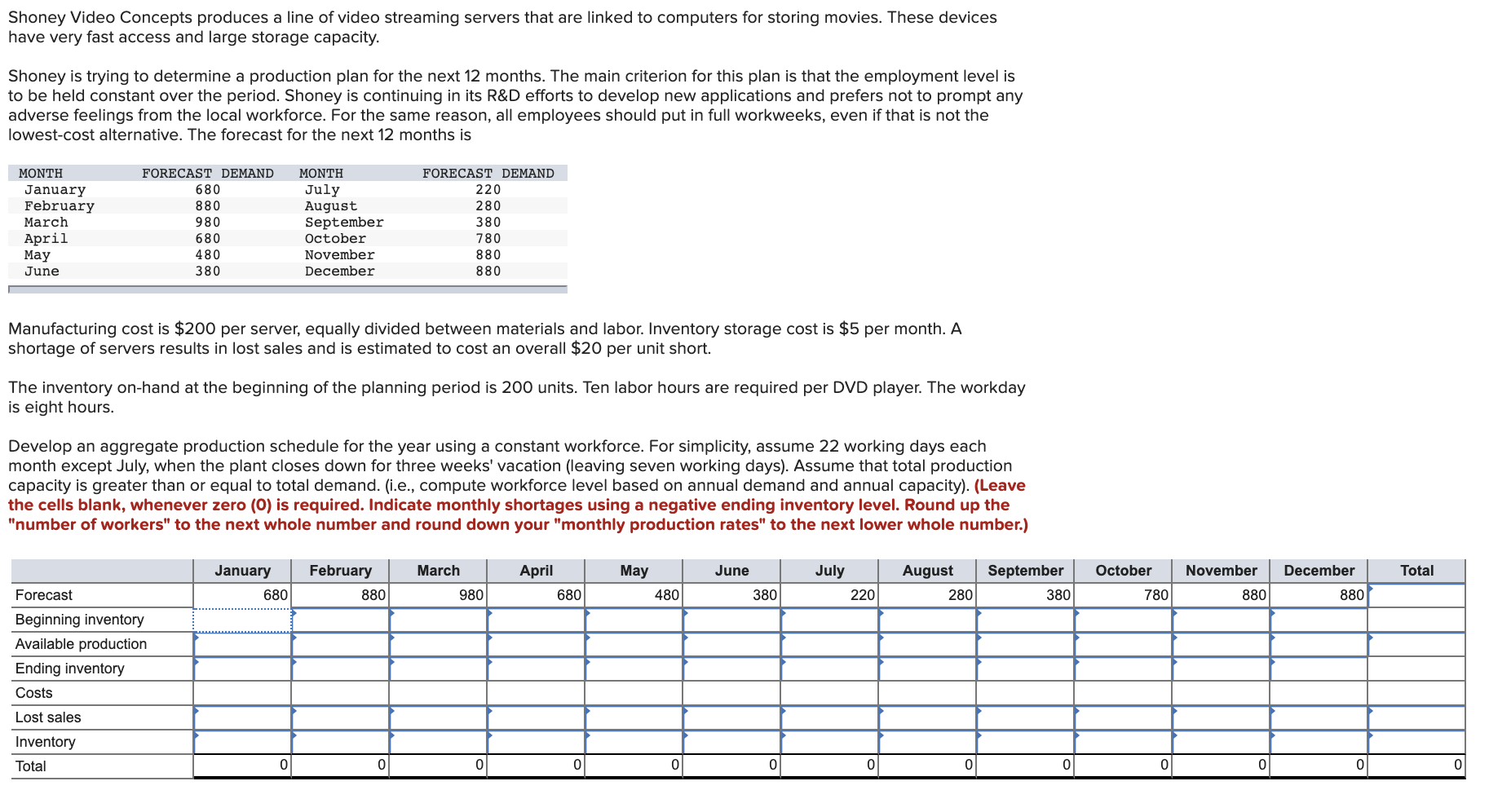 With formulas too please thanks. Shoney Video