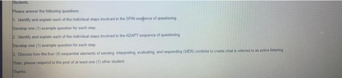 Student Please answer the following us 1 Identity