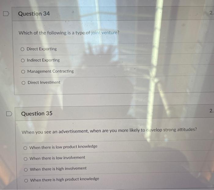 34,35 D Question 34 2. Which of the following is