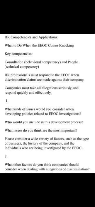 Human Recource Mgmt HR Competencies and