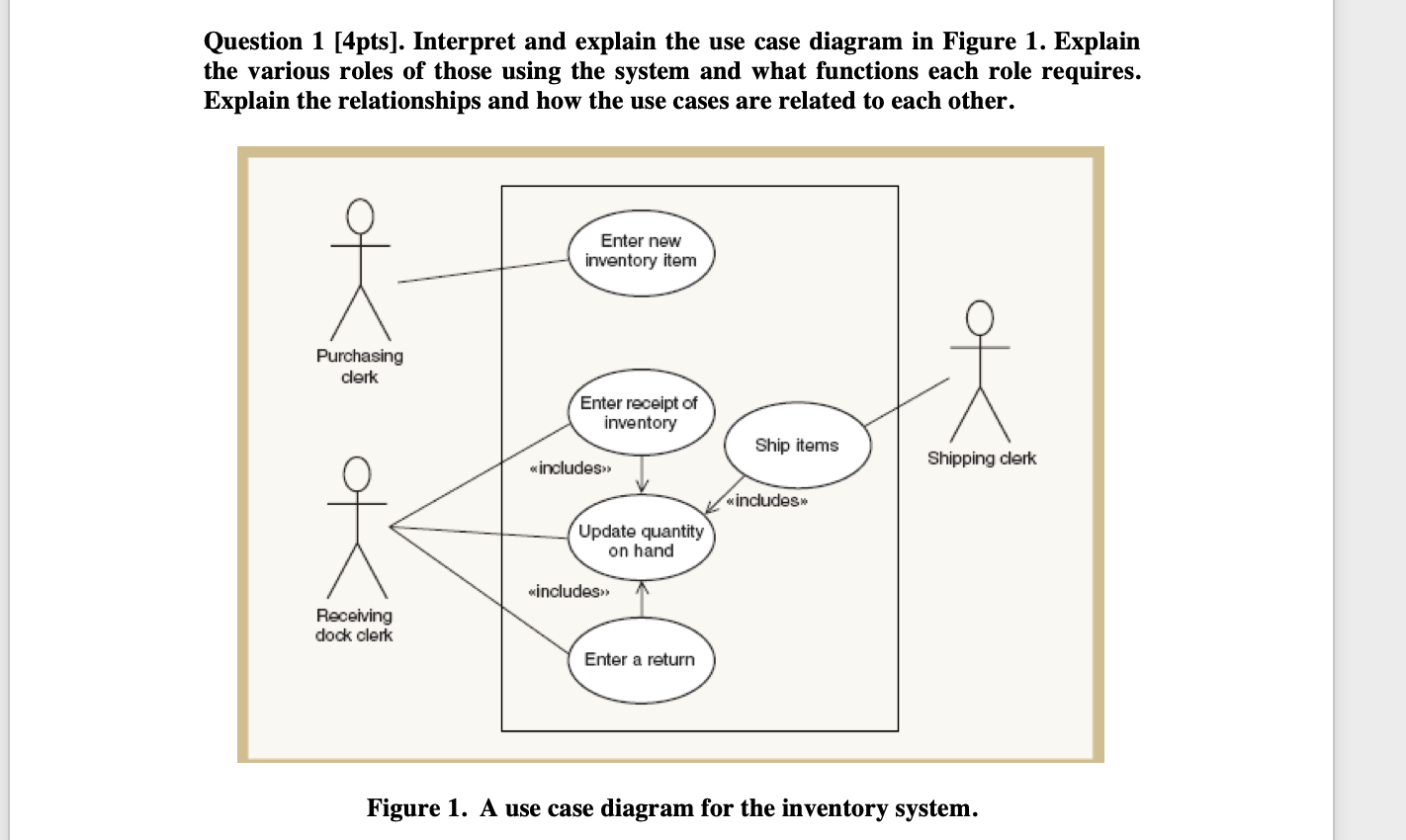 Question 1 [4pts]. Interpret and explain the use