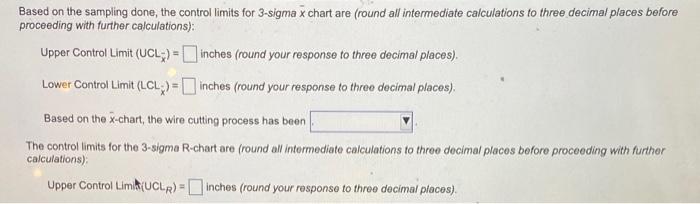 Refer to Table S6,1 - Factors for Computing