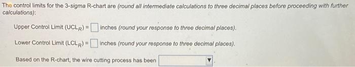 Refer to Table S6,1 - Factors for Computing