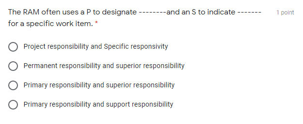 -----and an S to indicate 1 point The RAM often
