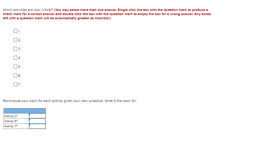 EX8-4 (Static) Given the network plan that...