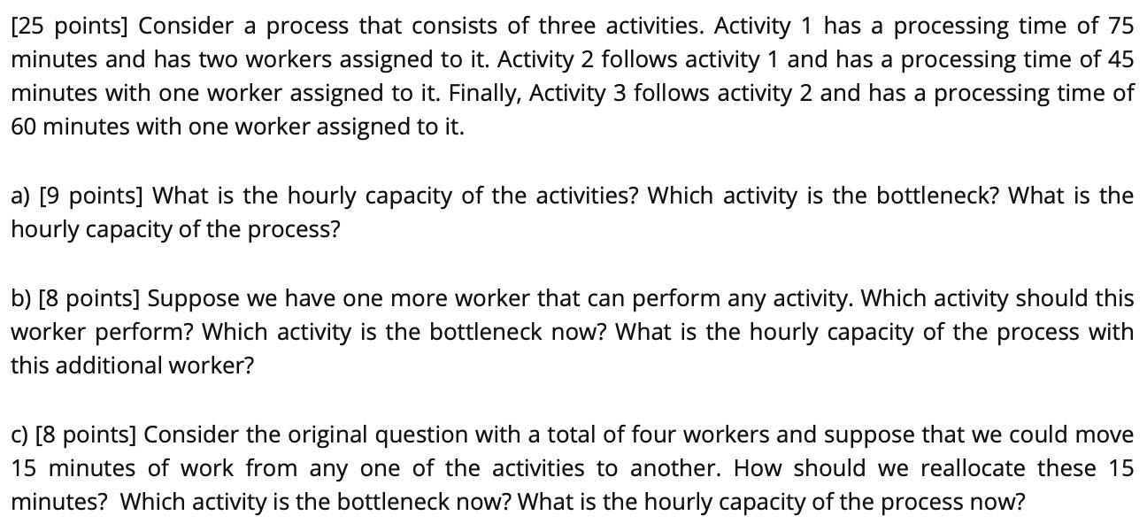 Please show the calculation process ! [25 points]