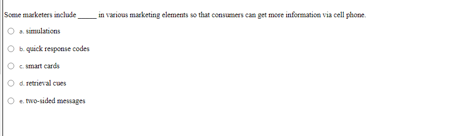 Some marketers include in various marketing