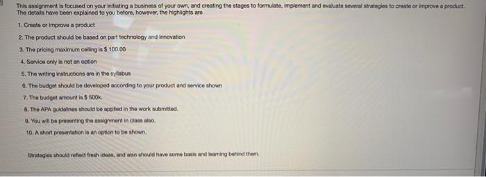 please help with a simple product idea, or an