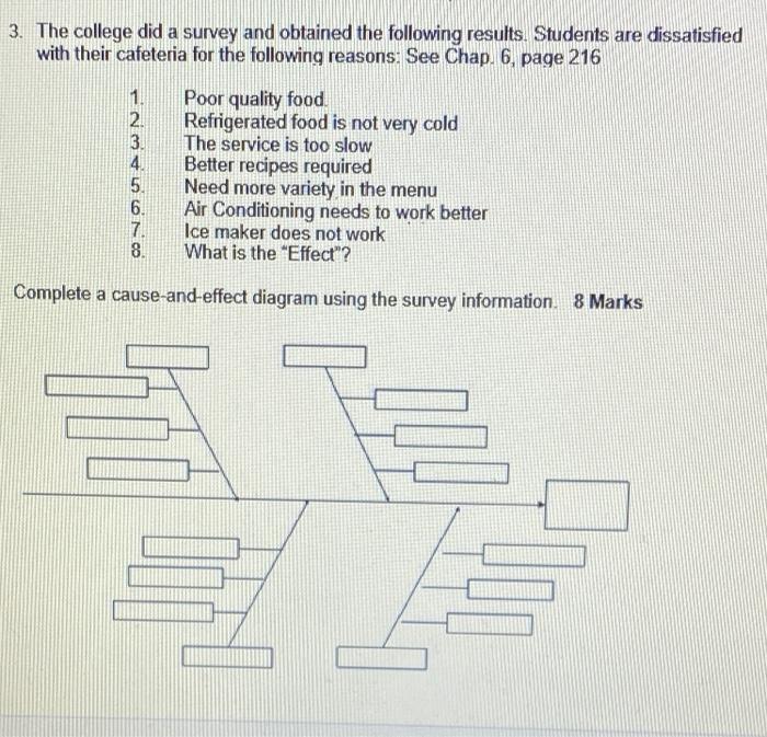 3. The college did a survey and obtained the