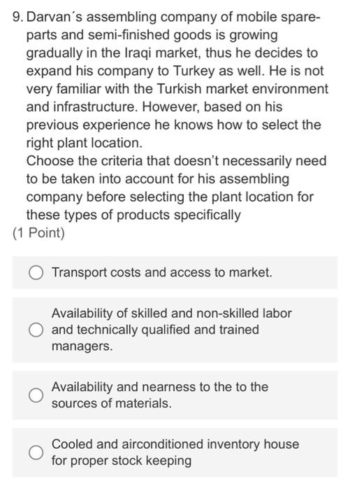 9. Darvan's assembling company of mobile spare-