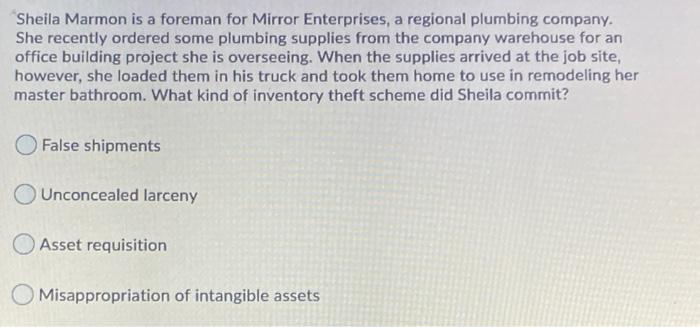 Sheila Marmon is a foreman for Mirror