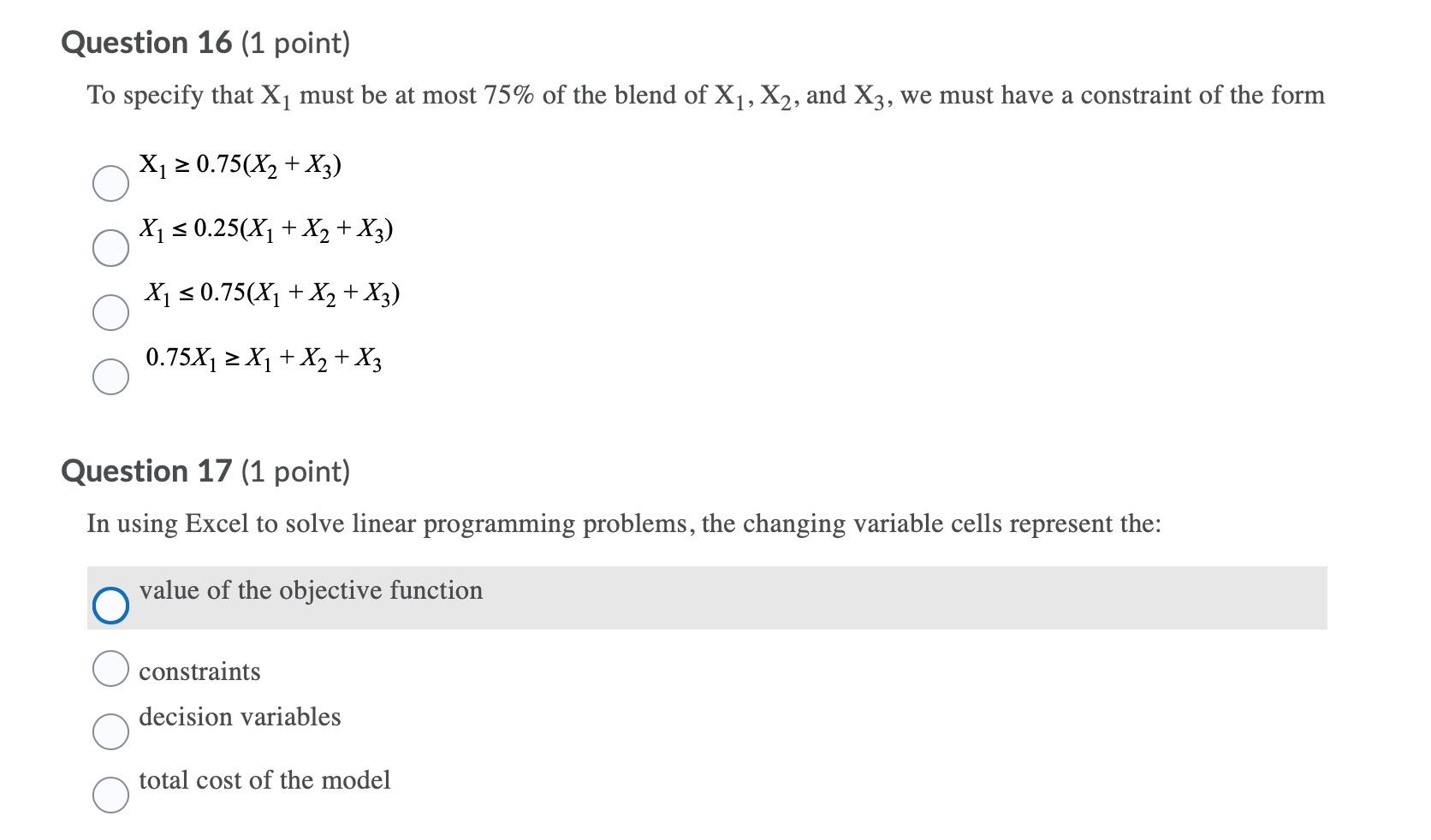Question 16 (1 point) To specify that X must be