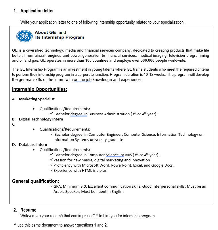 Do the application for part C: Computer science