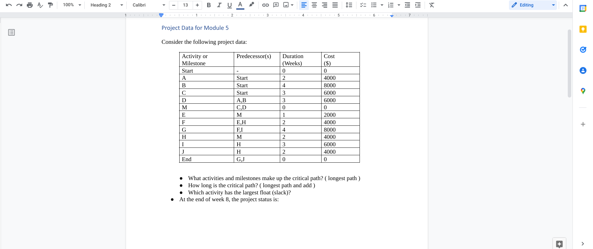 100% Heading 2 Calibri 13 + BIU A E E - EE X