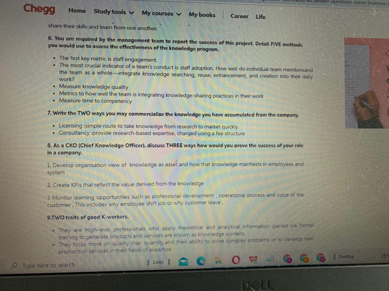 Good day. Please study and answer the questions