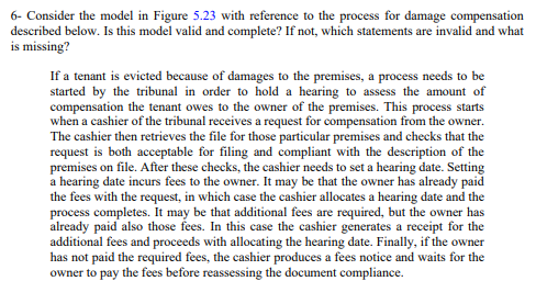 6- Consider the model in Figure 5.23 with