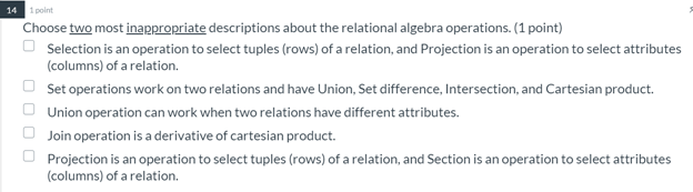 13 points Question 12-13. Here are 5 functional