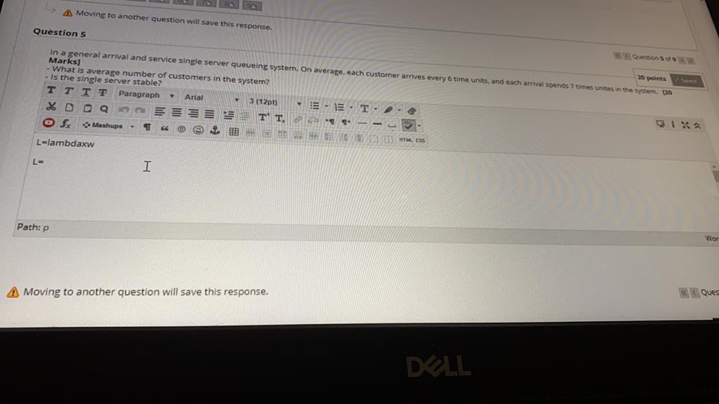 a) use little's law b) please write the answer in