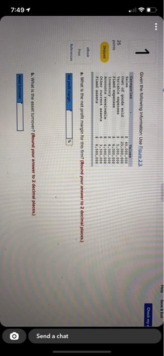 Help Save . Check my 1 Given the following