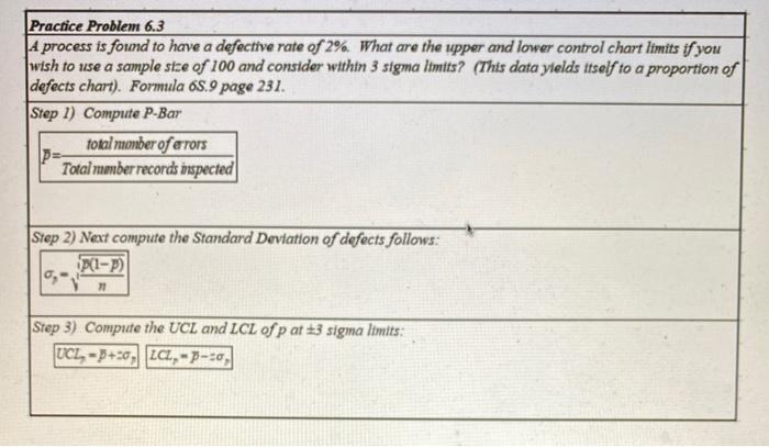 Practice Problem 6.3 4 process is found to have a
