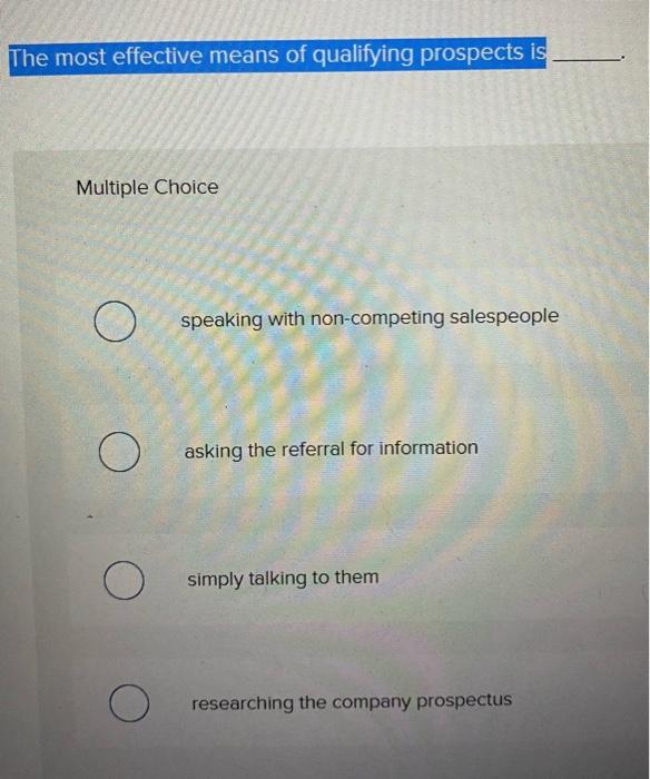 Which of the following would not be a good