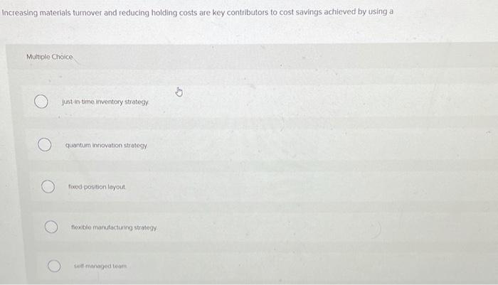 Increasing materials turnover and reducing