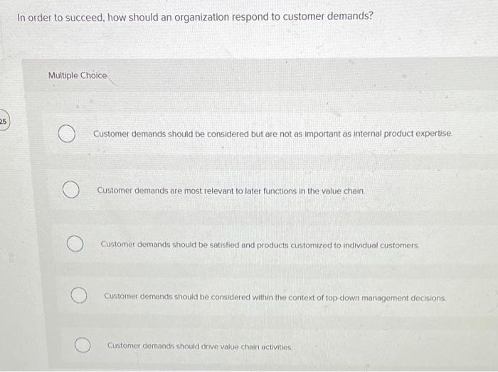 In order to succeed, how should an organization