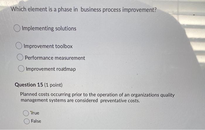Which element is a phase in business process