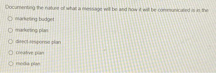 please Documenting the nature of what a message