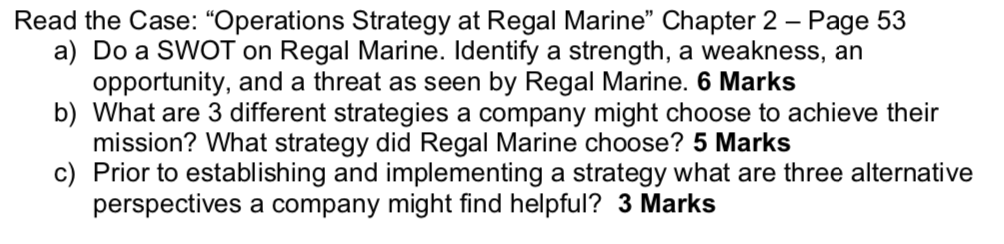 Read the Case: Operations Strategy at Regal