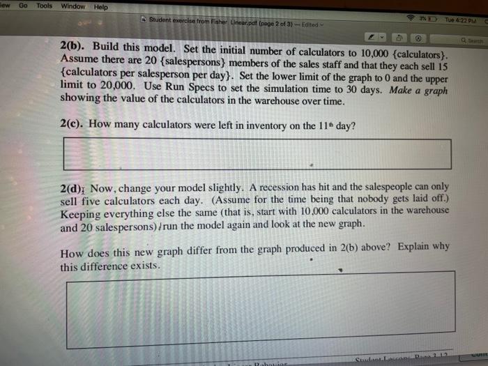 w Go Tools Window Help Student exercise from