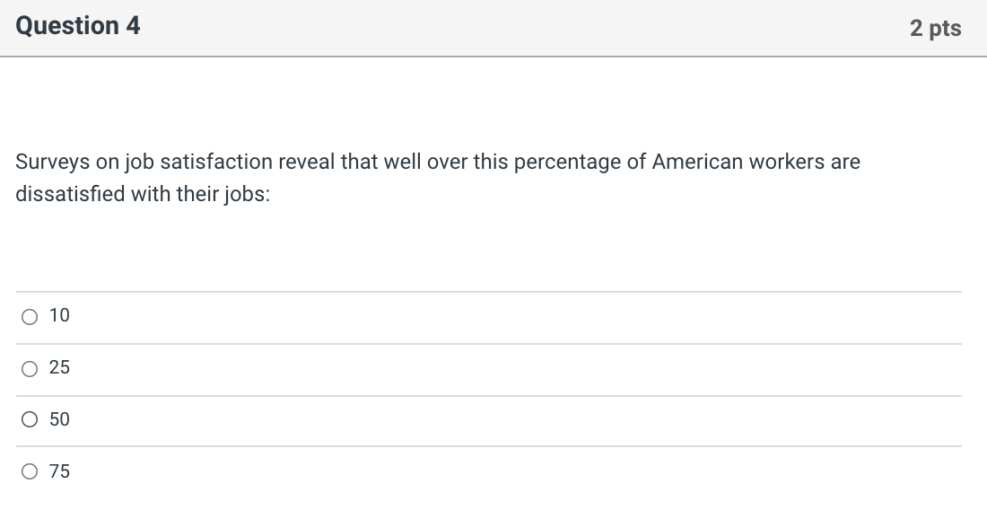 Question 3 3 pts What is the difference between a