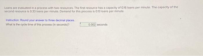 Loans are evaluated in a process with two