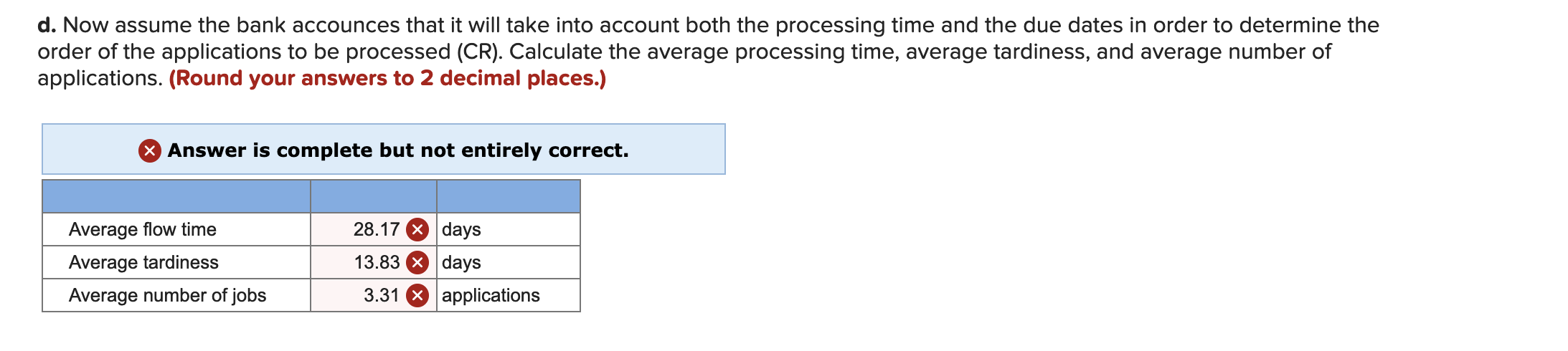 Additional Problem 16-1 (Algo) A bank receives