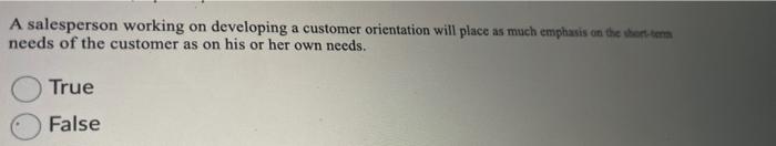 A salesperson working on developing a customer