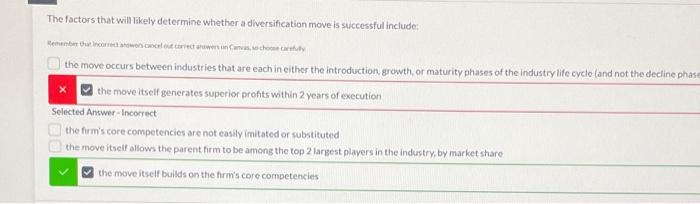 The factors that will likely determine whether a